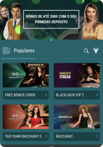22bet Casino mobile screen popular