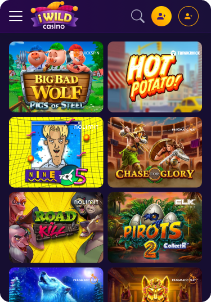iWild Casino mobile screen slots games