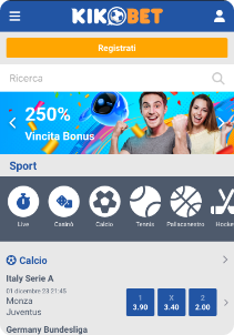 Kikobet Casino mobile screen promotion