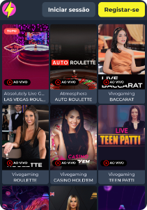 VoltSlot Casino mobile screen live casino