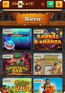 Smokace Casino mobile screen slots games