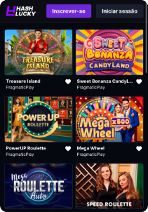 HashLucky Casino mobile screen live games