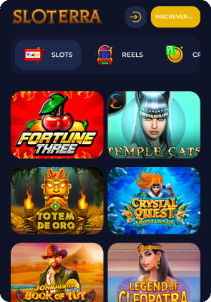 Sloterra Casino mobile screen slots games