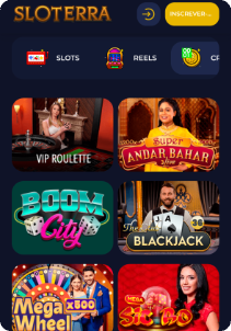 Sloterra Casino mobile screen live games